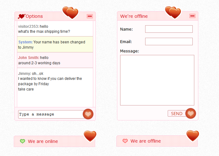 Valentines Day Chat Template